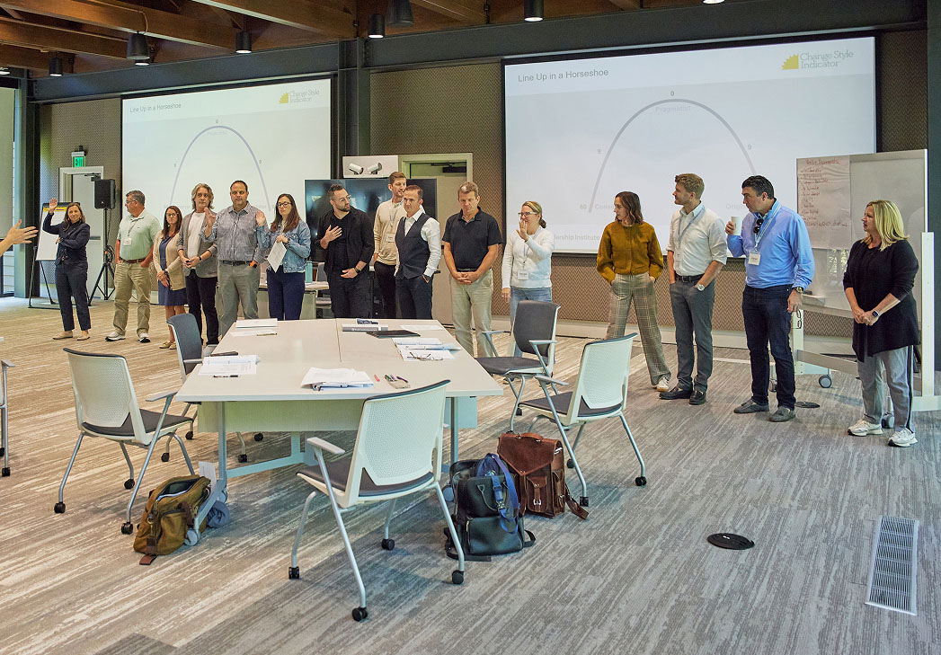 Standing side by side